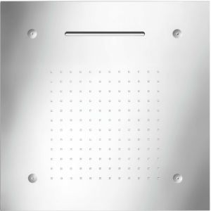 Herzbach Living Spa shower 11650300209 Stainless Steel brushed, 50x50 cm, Stainless Steel ceiling