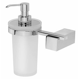 Herzbach Pixa soap dispenser 11.821000.2.01 chrome, frosted glass, 300 ml, wall mounting