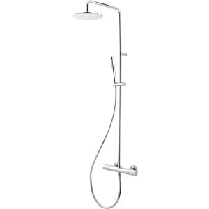 Herzbach Living Spa shower system 11.988220. 2000 chrome, with plastic baton hand shower, Ø 200 mm