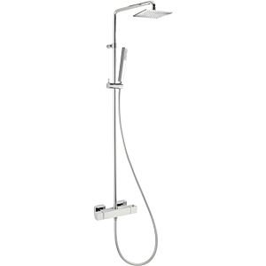 Herzbach NeoCastell shower system 11.988925.1.01 chrome, with exposed shower thermostat, square, 250 mm