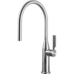Herzbach Living single-lever sink mixer 17.136200.1.09 with swiveling spout, handle on the side, brushed stainless steel