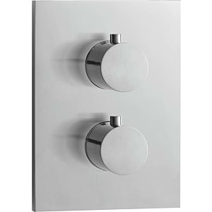 Herzbach Design iX final installation set 17.500550.2.09 brushed stainless steel, concealed shower thermostat square
