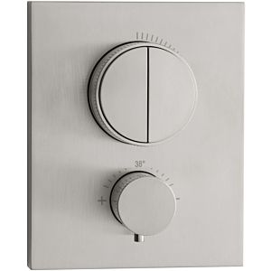 Herzbach Design iX thermostat 17.803050.2.09 brushed stainless steel, flush-mounted, 160x130mm, for 2 consumers