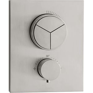 Herzbach Design iX thermostat 17.803055.2.09 brushed stainless steel, flush-mounted, 160x130mm, for 3 consumers