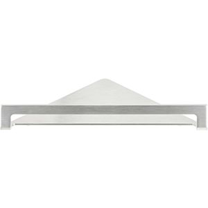 Herzbach Design iX corner shelf 17.821000.1.09 brushed stainless steel, for shower utensils, projection 216 mm