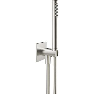 Herzbach Design iX tub set 17.914400.2.09 1250 mm, with shower connection bend, baton hand shower, brushed stainless steel