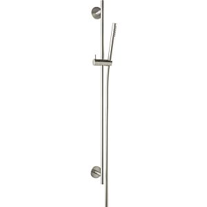 Herzbach Design iX shower wall bar set 17.922700.1.09 900 mm, rosette d= 70mm, with hand shower, brushed stainless steel