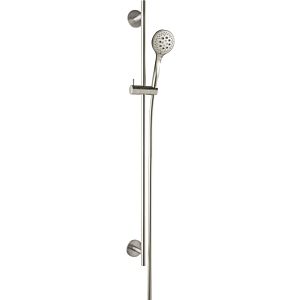 Herzbach Design iX shower wall bar set 17.922800.1.09 900 mm, rosette d= 70mm, with hand shower, brushed stainless steel