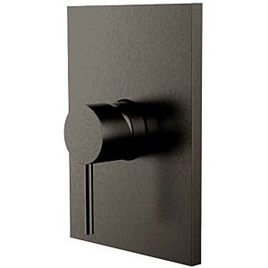 Herzbach Design iX PVD shower fitting 21.130555.2.40 Black Steel, UP, 180x130mm