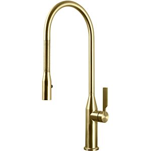 Herzbach Living single-lever sink mixer 21.136300.1.41 spiral spring spout, swivelling, brass steel
