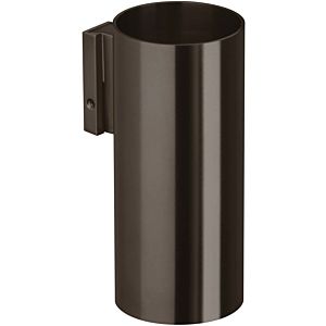 Herzbach Design iX PVD toothbrush holder and tumbler 21.812000. 2000 .40 Black Steel, wall mounting