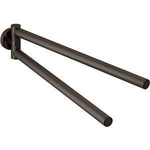 Herzbach Design iX PVD towel rail 21.818500. 2000 .40 Black Steel, 2 movable arms