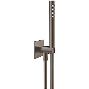 Herzbach Design iX PVD 21.914500.2.40 Black Steel, integrated shower 2000 elbow, shower hose match2 .600mm