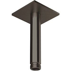 Herzbach Design iX PVD ceiling arm 21.964810.2.40 Black Steel, for rain shower, 100mm, with rosette 70x70mm