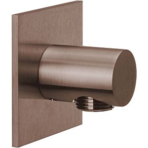 Herzbach Design iX PVD shower connection elbow 21.995100.2.39 Copper Steel, rosette 70x70mm