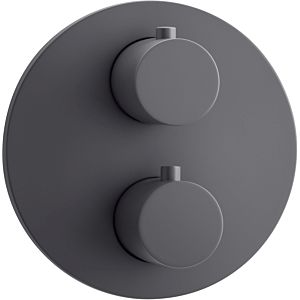 Herzbach Deep Grey Fertigmontageset 23.500550.1.06 für 1 Verbraucher, Unterputz-Thermostat, grau matt