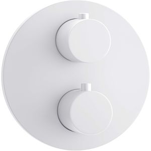 Herzbach Deep White Fertigmontageset 23.500550.1.07 für 1 Verbraucher, Unterputz-Thermostat, weiß matt