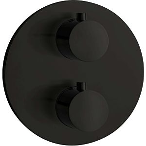 Herzbach Deep Black Fertigmontageset 23.503055.1.12 3 Verbraucher, schwarz matt, Brause-Thermostat