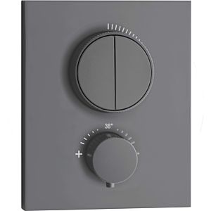 Herzbach Deep Gray final assembly set 23.803050.2.06 for 2 consumers, concealed thermostat, gray matt