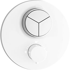 Herzbach Deep White final assembly set 23.803055.1.07 for 3 consumers, concealed thermostat, matt white