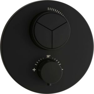 Herzbach Deep Black thermostat 23.803055.1.12 matt black, flush-mounted, for 3 consumers
