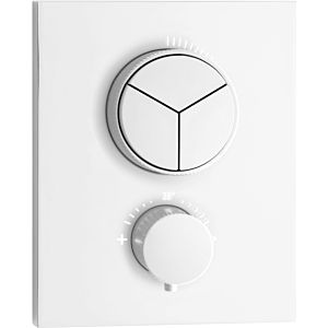 Kit d&#39;installation finale Herzbach Deep White 23.803055.2.07 pour 3 consommateurs, thermostat encastré, gris mat