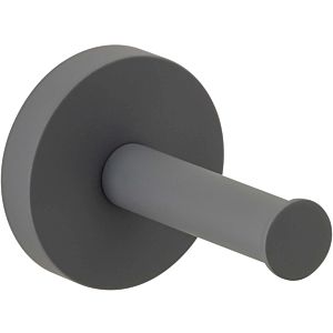 Herzbach Deep Gray towel hook 23.819500.1.06 62 mm, wall mounting, concealed fastening, matt gray