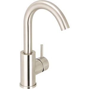 Herzbach Deep IX single lever basin mixer 28.133335. 2000 .09 Stainless Steel brushed, with Universal waste valve, M size, 275 mm high