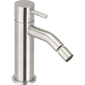 Herzbach Deep IX Bidet single lever mixer 28.233600. 2000 .09 Stainless Steel brushed, for cold water, 167 mm high, Universal push drain valve