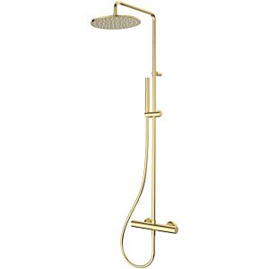 Herzbach Living Spa shower column 30.988250.1.03 PVD gold, d= 250mm, with shower thermostat and hand shower