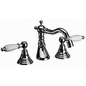 Herzbach Anais Classic bidet fitting 32433000304 white-gold, style handle, with drain fitting