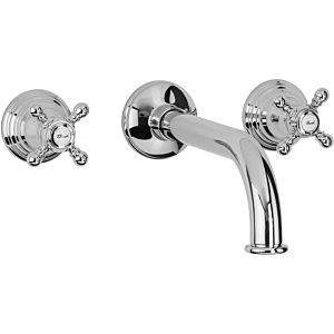 Herzbach Anais Classic finishing assembly set 32.959000.2.01 concealed washbasin two-handle fitting, cross handles, chrome