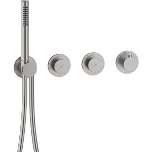Herzbach MODUL7 PUSH thermostat finished set 70.702003.1.09 2 consumers stainless steel