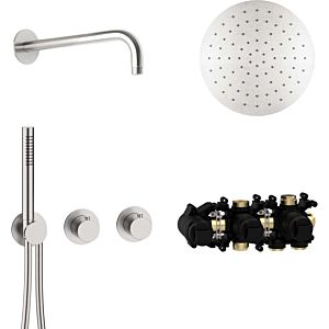 Herzbach MODUL7 thermostat set T-RB250 70.702711.1.09 wall arm rain shower 250mm stainless steel