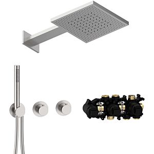 Herzbach MODUL7 thermostat set T-TF2 70.703721.1.09 TWIN FLOW stainless steel