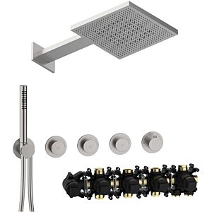 Herzbach MODUL7 PUSH thermostat set P-TF2 70.703723.1.09 TWIN FLOW stainless steel