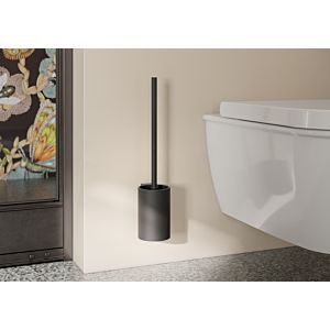 HEWI System 900 Toilet brush set 900.20.00060DC  made of metal, powder-coated matt black