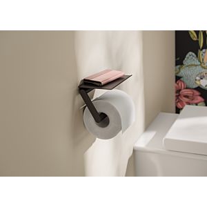 HEWI System 900 Porte-papier toilette avec tablette 900.21.00460DC  acier inoxydable, revêtu par poudre, noir mat