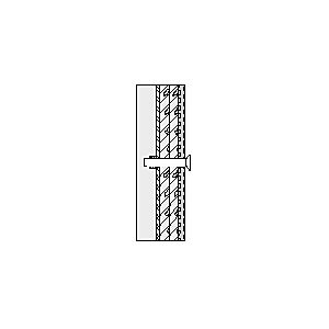 Hewi System 100 fixation BM13.4 murs légers avec acier intégré, pour Poignées d'appui rabattables