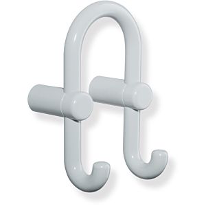 Hewi 801 double coat hook 801.90.04095 rock gray, hook to the front