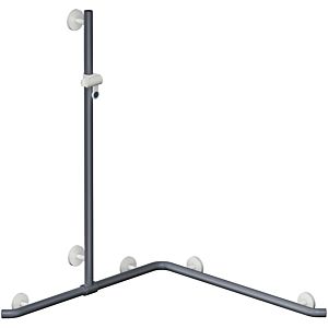 Hewi System 800 K handrail 950.35.3109192 1100 mm, shower holder, supports and Escutcheon signal white, anthracite grey