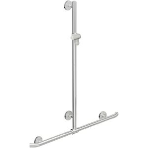 Hewi Warm Touch shower handrail 950.35.41054 anthracite gray, 1100 x 962 mm, with sliding shower rail