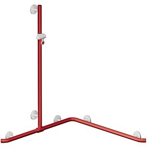 Hewi System 800 K handrail 950.35.3109133 1100mm, shower holder, supports and Rosetten signal rubinrot , rubinrot