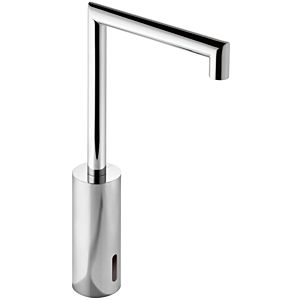 Hewi Sensoric infrared basin mixer AQ1.12S23040 round tube with miter, mains operation, chrome-plated