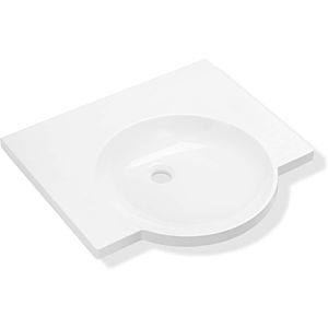 Hewi mineral cast washbasin 950.11.120 60 x 55 cm, without tap hole and overflow, white