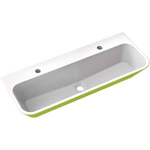 Hewi mineral double washbasin 950.12.205674 90x35cm, 801 -coloured, alpine white, apple green