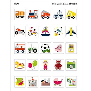 Hewi pictograms 33.1770B series vehicles, not self-adhesive, multi-colored