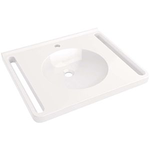 Hewi mineral washbasin 950.11.151 65x55cm, white, with tap hole, without overflow