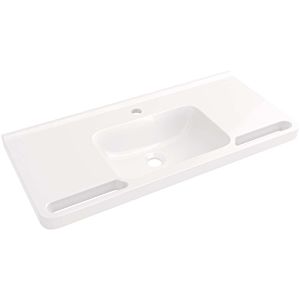 Hewi mineral washbasin 950.11.261 85x40cm, white, with tap hole, without overflow