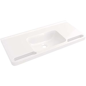 Hewi mineral cast washbasin 950.11.260 85x40cm, white, without tap hole and overflow